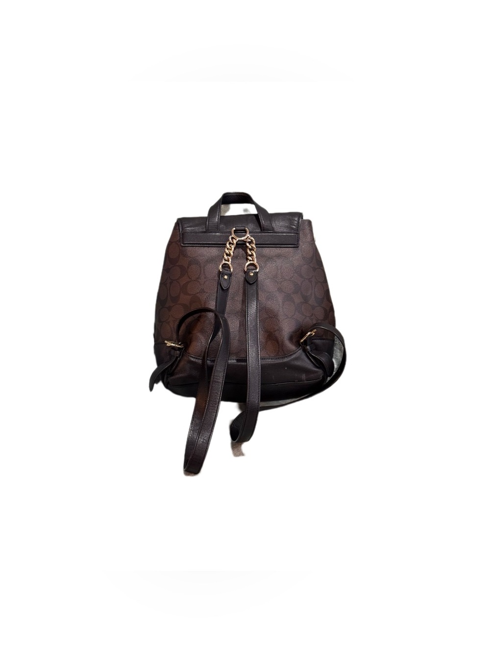 Coach Elle backpack featuring a signature canvas print and smooth leather trim. - Picture 2 of 11
